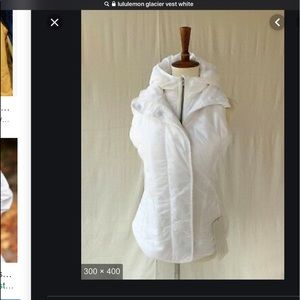 - EUC lululemon white glacier vest size 6